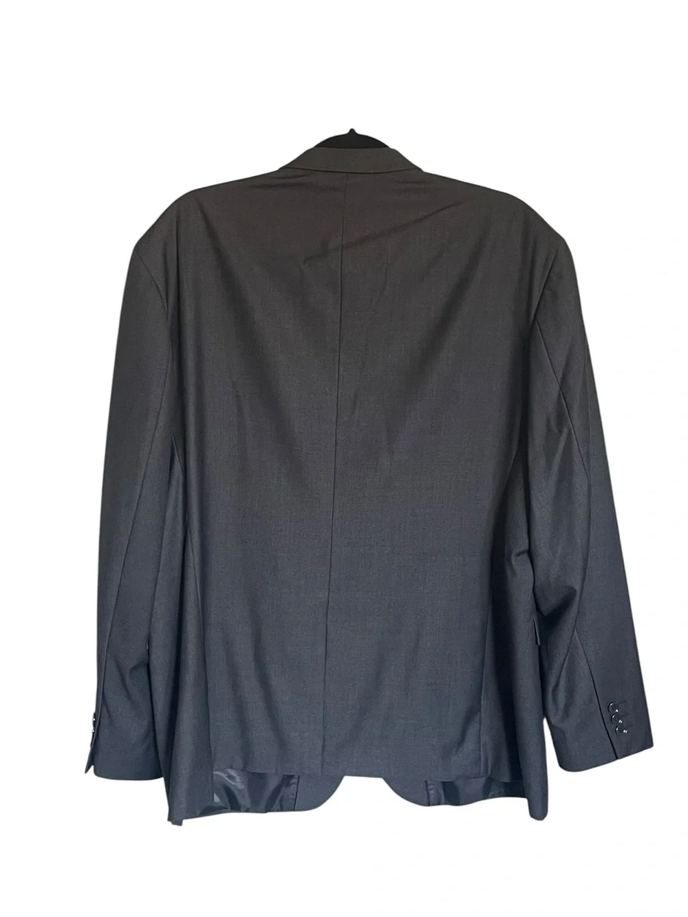 Men's Black Single-Button Notch Lapel Blazer